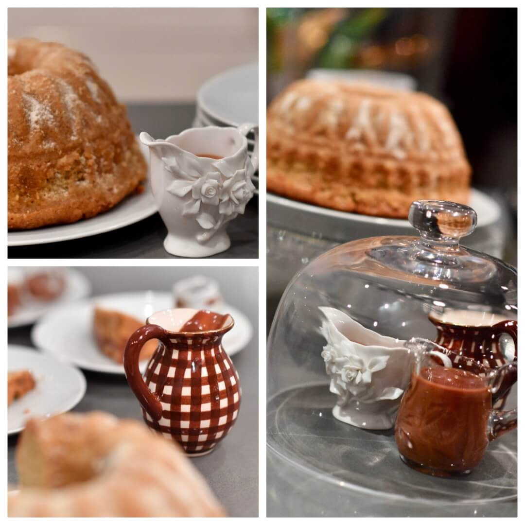 Cinnamon Doughnut Cake with Whiskey Fudge Sauce Cinnamon Doughnut Cake with Whiskey Fudge Sauce